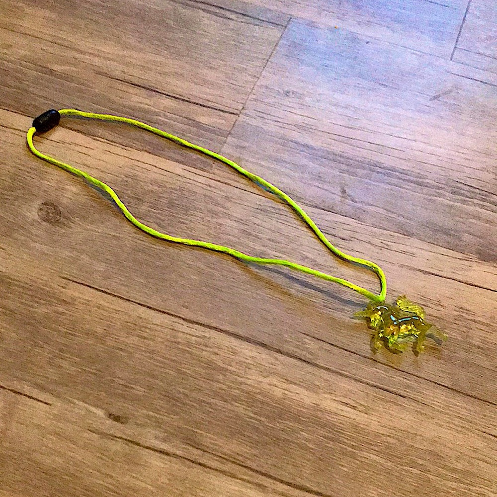 ⭐️NWOT⭐️Neon Green see through unicorn necklace.
